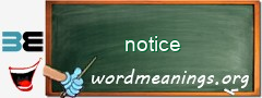 WordMeaning blackboard for notice
